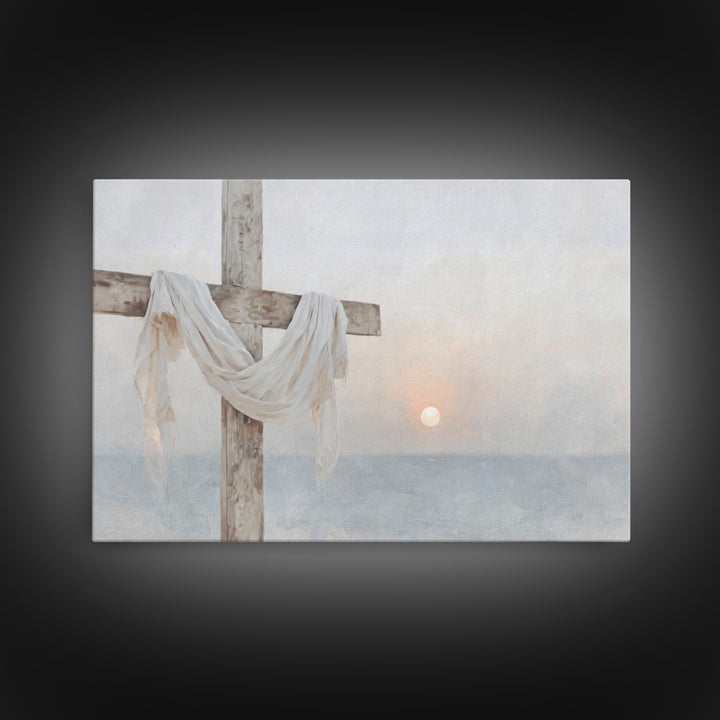 Morning Of Redemption | Framed Canvas Print | Christian Wall Art | Subtle Christian Art | Christian Art Canvas | Christian Painting