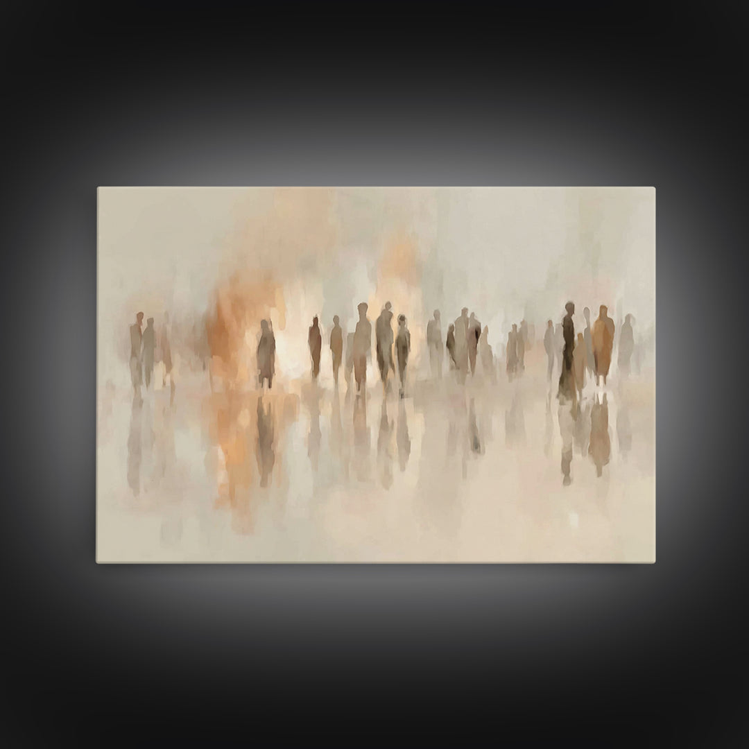 Pilgrims Of Light | Framed Canvas Print | Christian Painting | Christian Wall Art | Christian Decor | Christmas Art | Christian Art Canvas