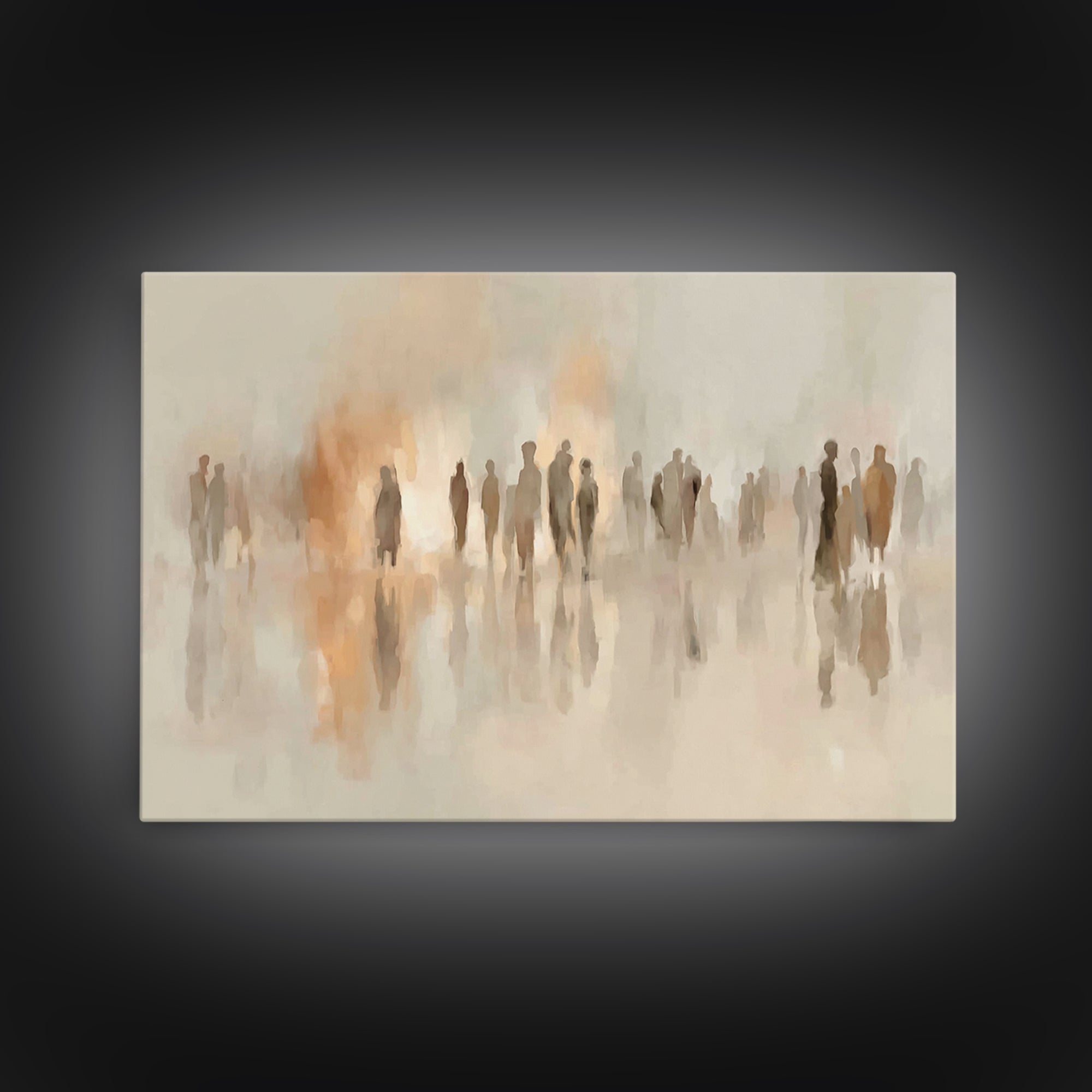 Pilgrims Of Light | Framed Canvas Print | Christian Painting | Christian Wall Art | Christian Decor | Christmas Art | Christian Art Canvas