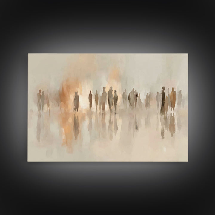 Pilgrims Of Light | Framed Canvas Print | Christian Painting | Christian Wall Art | Christian Decor | Christmas Art | Christian Art Canvas