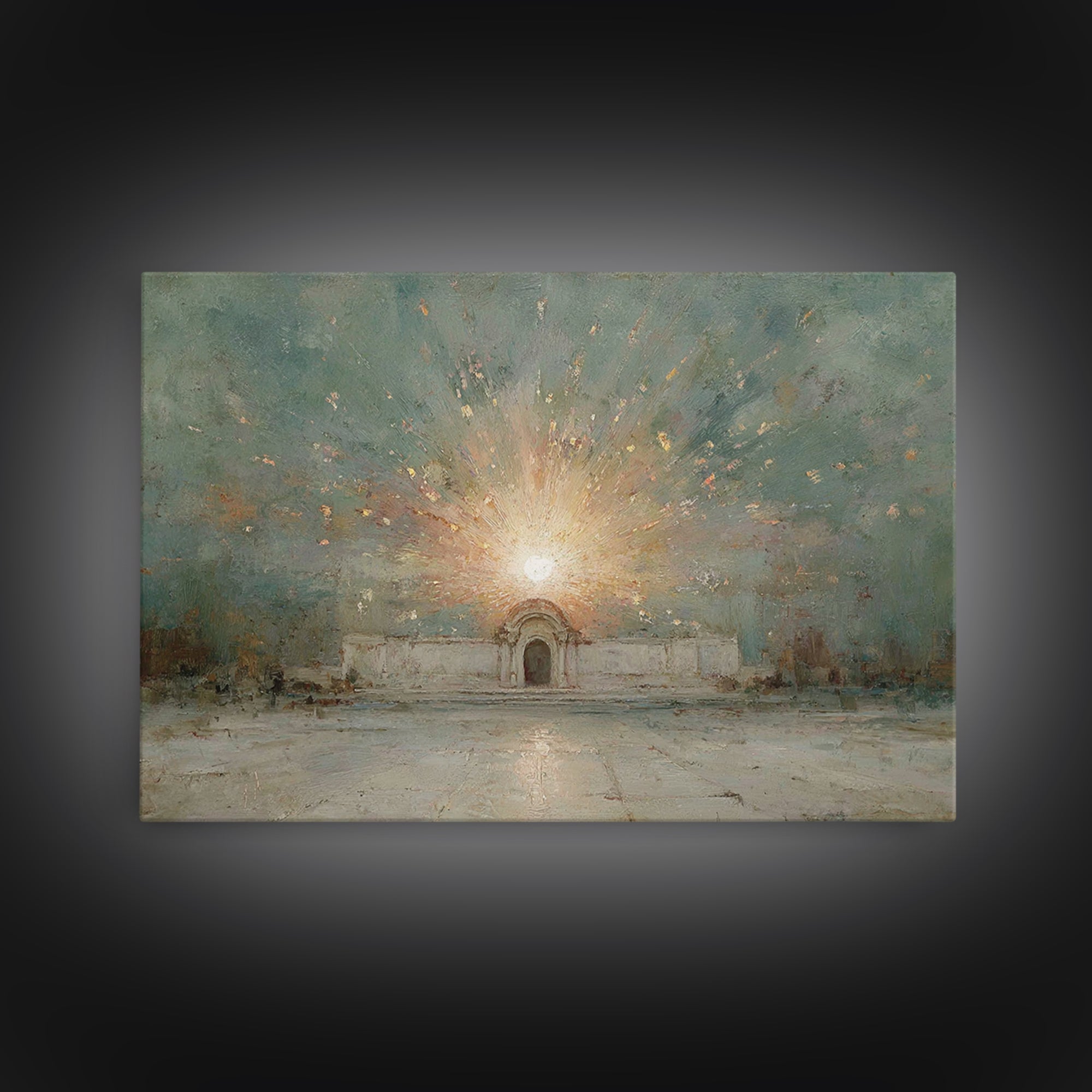 Radiant Gate | Framed Canvas Print | Christmas Art | Christian Painting | Christian Art Canvas | Christian Decor | Christian Wall Art