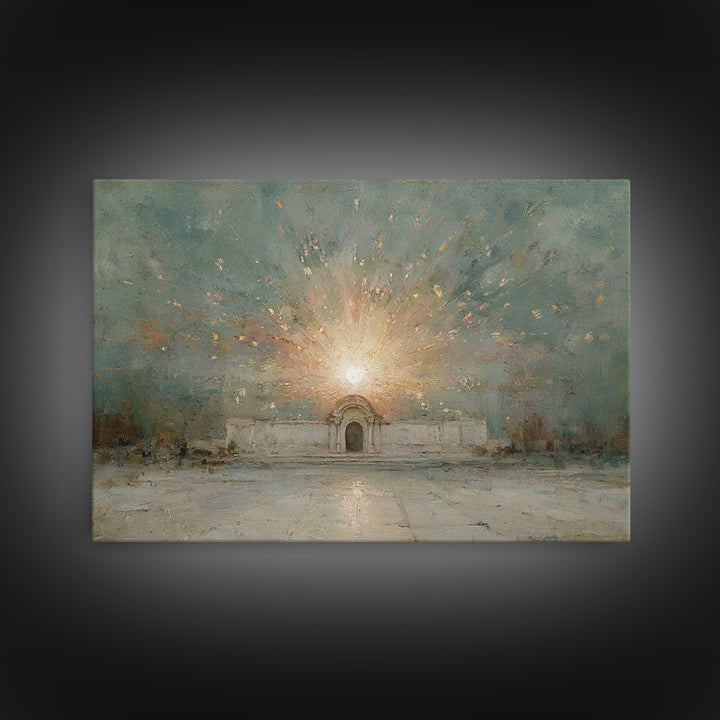 Radiant Gate | Framed Canvas Print | Christmas Art | Christian Painting | Christian Art Canvas | Christian Decor | Christian Wall Art