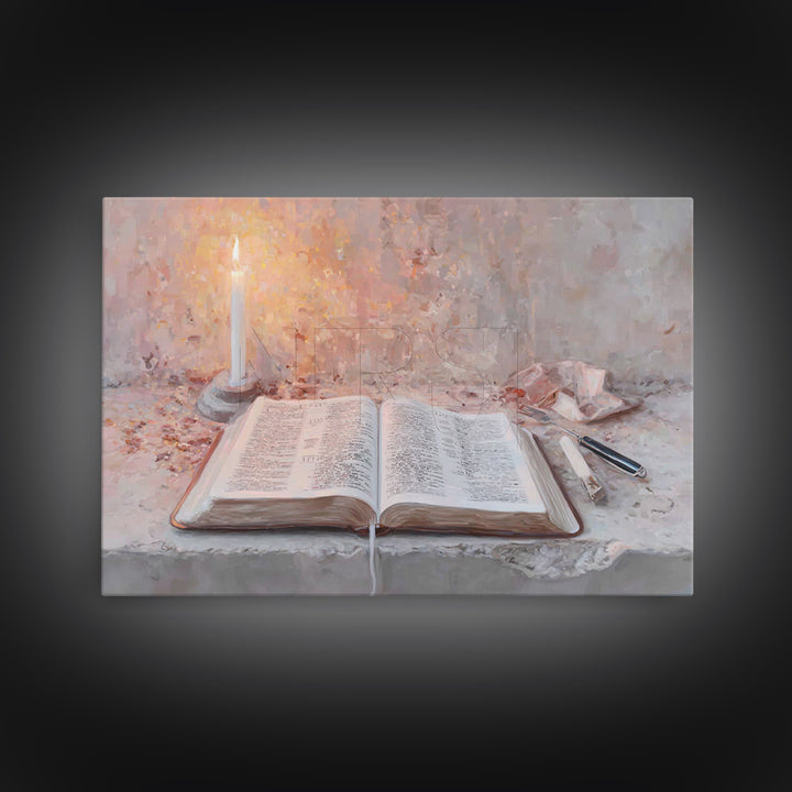 Light Of Wisdom | Framed Canvas Print | Christian Wall Art | Christian Painting | Christian Decor | Christian Art Canvas | Christmas Art