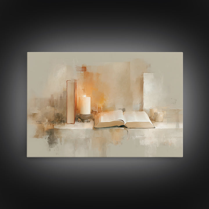 Quiet Revelation | Framed Canvas Print | Christian Decor | Christmas Art | Christian Wall Art | Christian Painting | Christian Art Canvas
