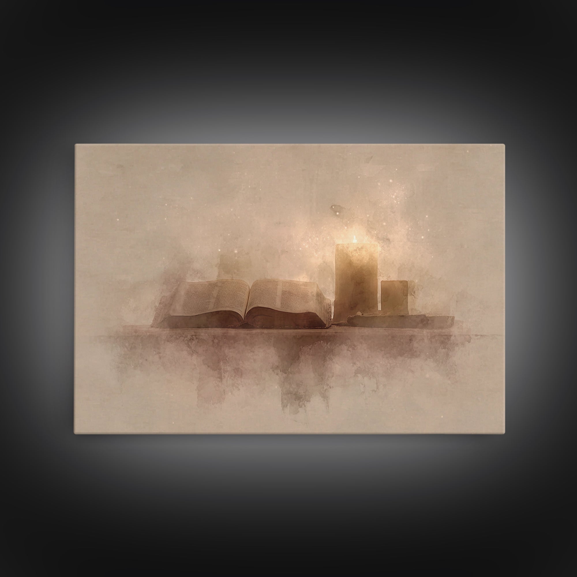 Eternal Word | Framed Canvas Print | Christmas Art | Christian Decor | Christian Art Canvas | Christian Wall Art | Christian Painting