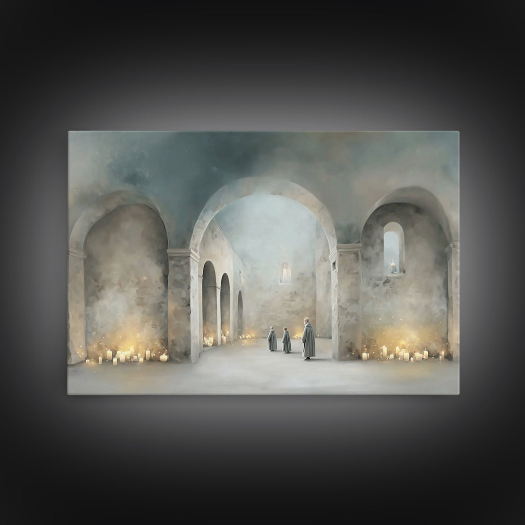 Sanctuary Of Peace | Framed Canvas Print | Christian Decor | Christian Painting | Christian Art Canvas | Christian Wall Art | Christmas Art