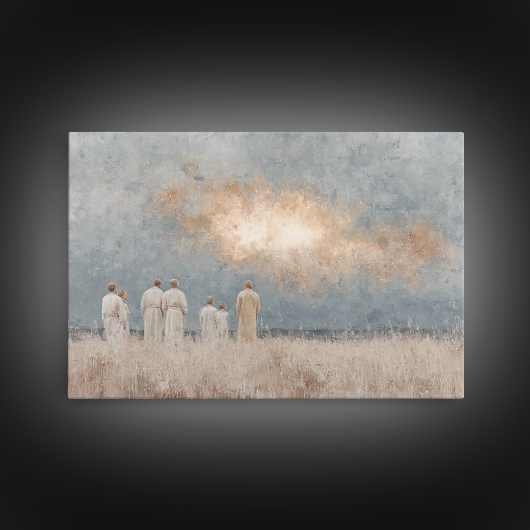 Heavenly Wonder – Framed Canvas Print – Christian Wall Art – Christian Christmas Art – Christian Art Canvas – Jesus Painting – Christmas Wa