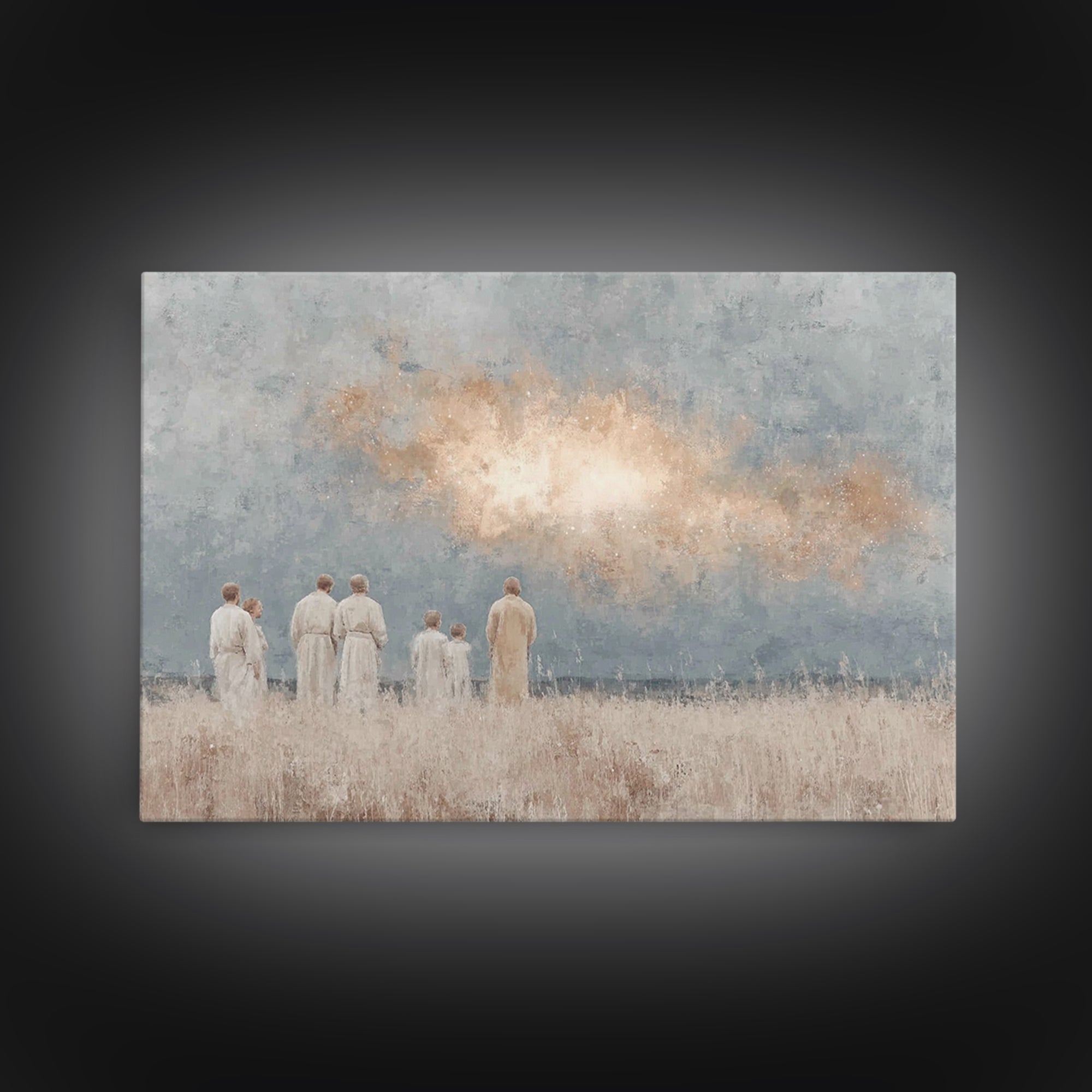 Heavenly Wonder – Framed Canvas Print – Christian Wall Art – Christian Christmas Art – Christian Art Canvas – Jesus Painting – Christmas Wa