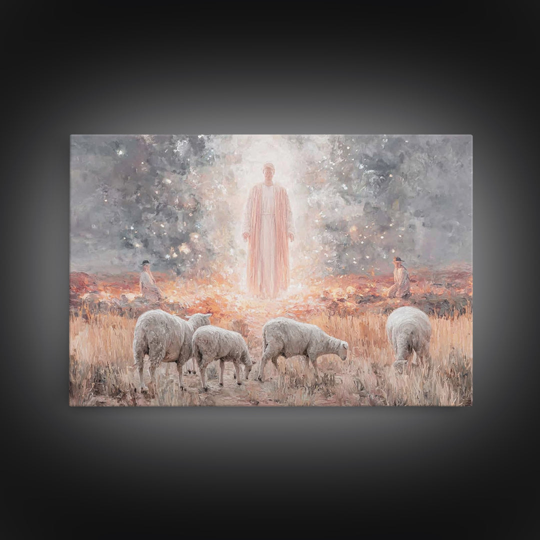 Radiant Messiah – Framed Canvas Print – Christian Art Canvas – Christian Christmas Art – Christian Wall Art – Christmas Art – Jesus Paintin