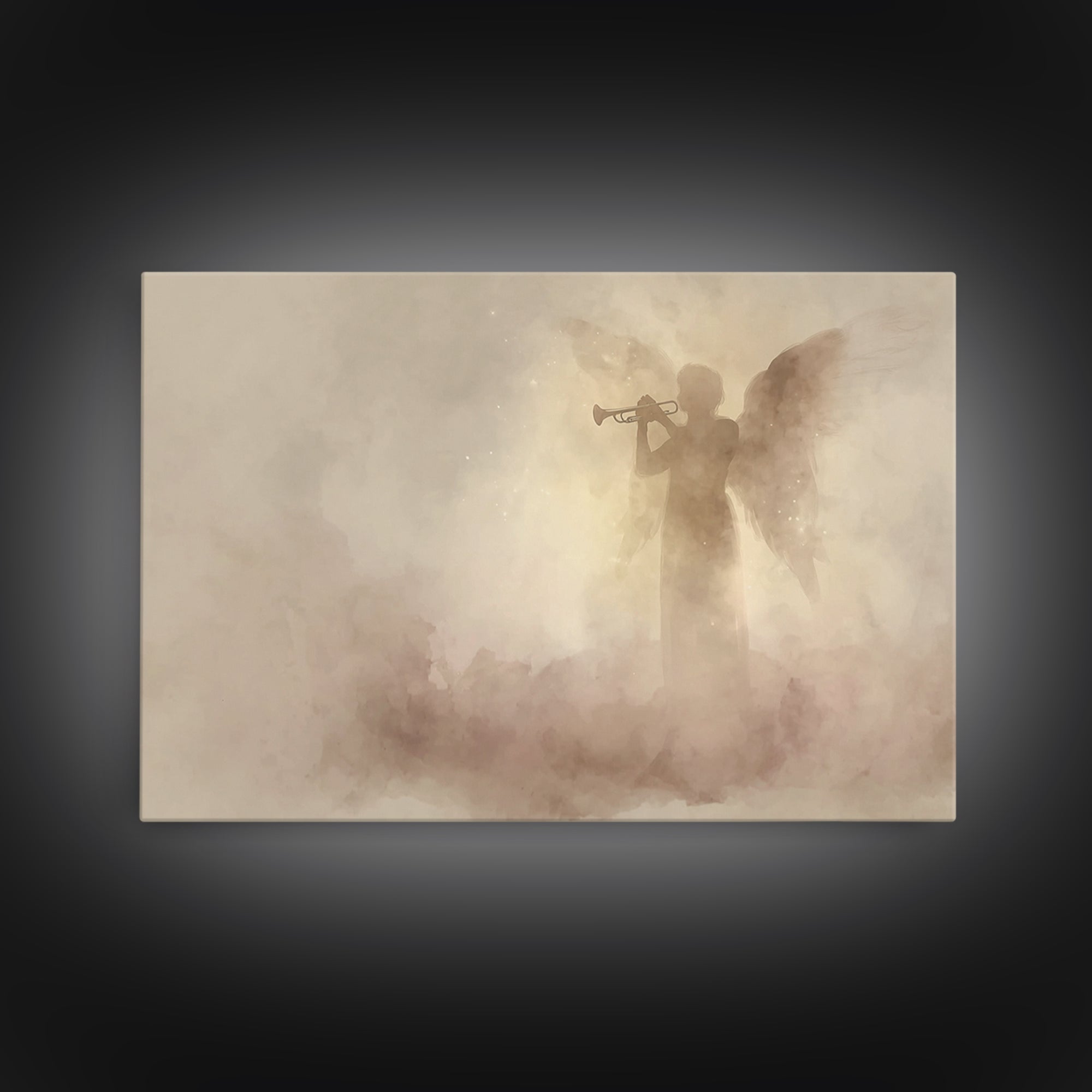 Celestial Messenger – Framed Canvas Print – Christian Art Canvas – Jesus Painting – Christian Christmas Art – Christian Wall Art – Christma