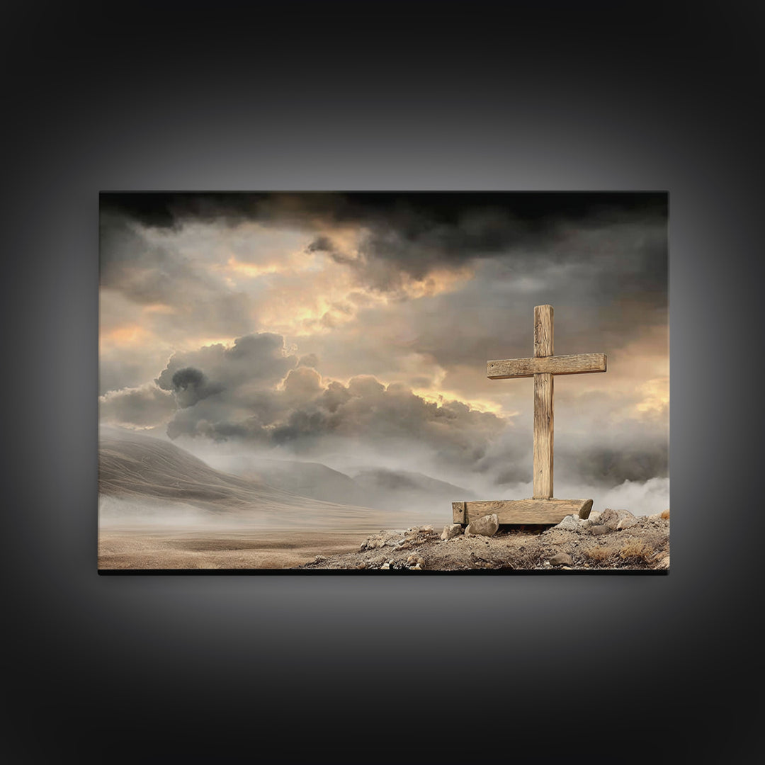 Dawn Of Mercy – Framed Canvas Print – Christian Wall Art – Christian Art Canvas – Christian Decor – Christian Gift
