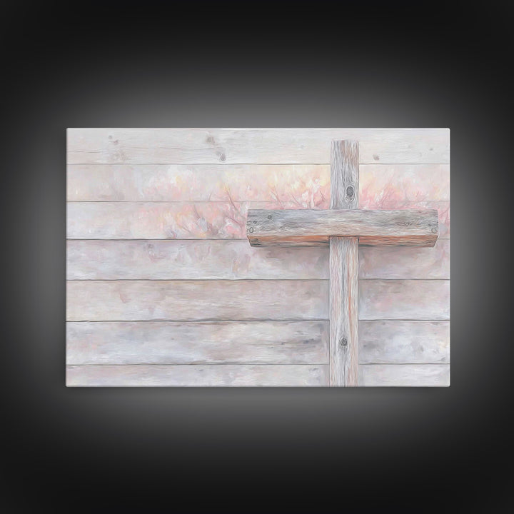 The Old Rugged Cross – Framed Canvas Print – Christian Wall Art – Christian Art Canvas – Vintage Christian Art – Christian Gift