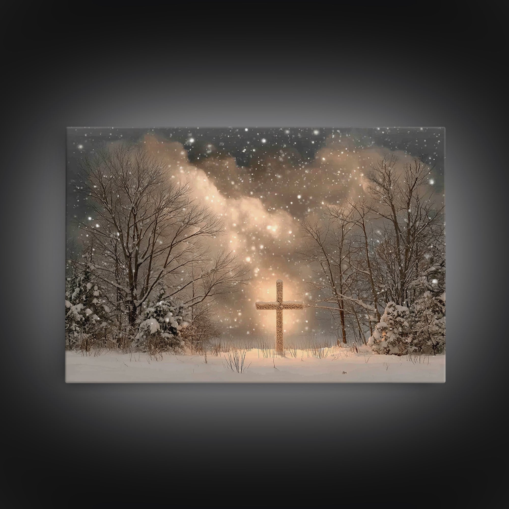 Timber Of Grace | Framed Canvas Print | Christian Wall Art | Christian Art Canvas | Minimalist Christian Art | Christian Decor