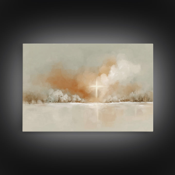 Star Of Salvation – Framed Canvas Print – Christian Wall Art – Christian Art Canvas – Christian Christmas Art – Christian Gift