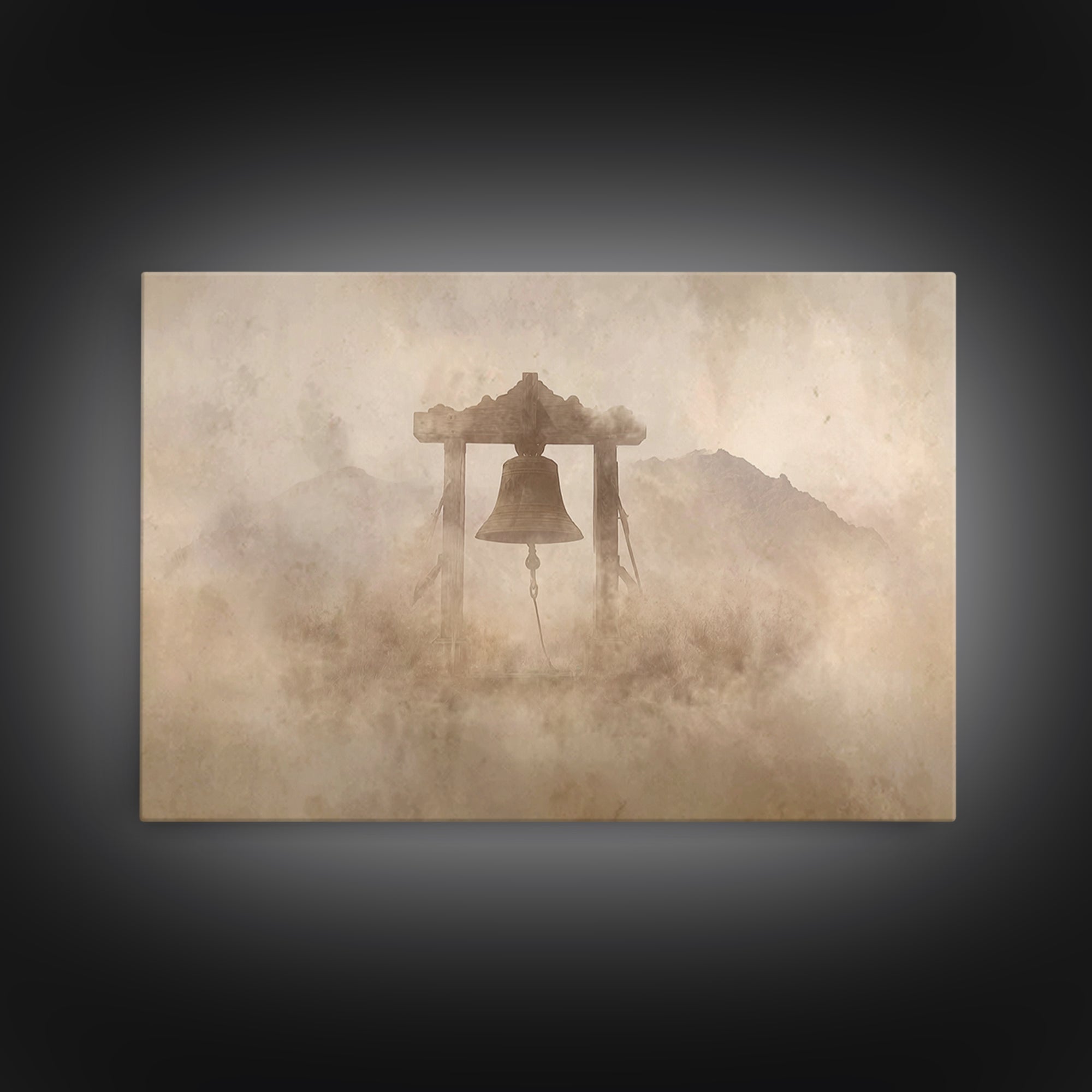 Bell Of Hope – Framed Canvas Print – Christian Wall Art – Christian Art Canvas – Christian Decor – Minimalist Christian Art