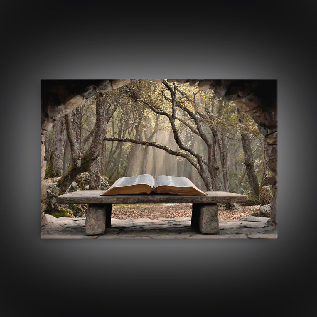 Serenity Of Word | Framed Canvas Print | Christian Wall Art | Christian Art Canvas | Subtle Christian Art | Christian Painting | Christian