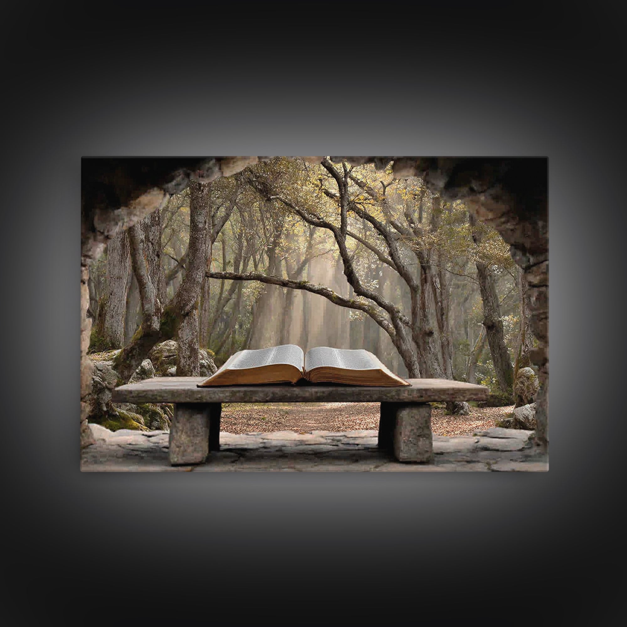 Serenity Of Word | Framed Canvas Print | Christian Wall Art | Christian Art Canvas | Subtle Christian Art | Christian Painting | Christian