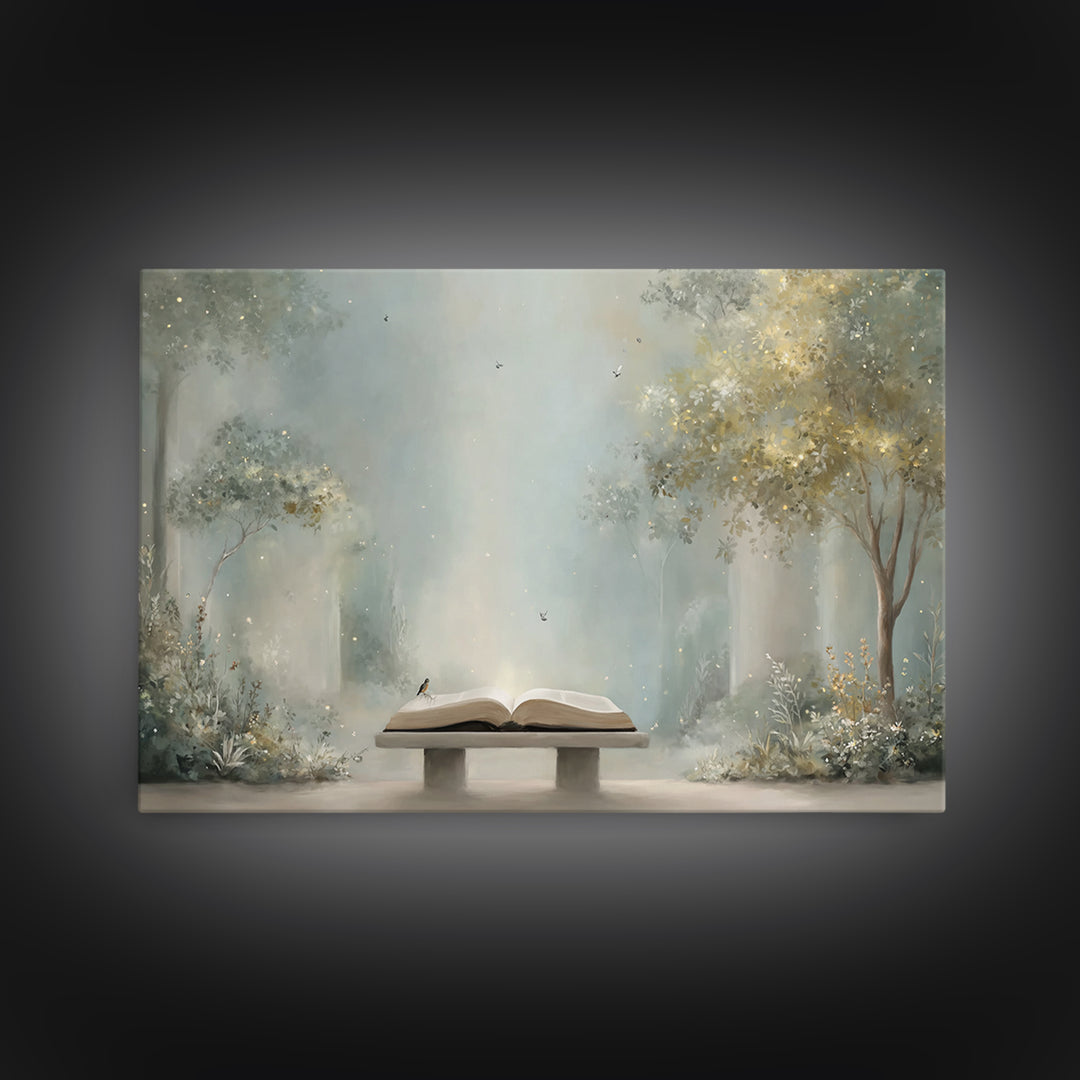 Sacred Stillness – Framed Canvas Print – Christian Wall Art – Christian Art Canvas – Moody Christian Art – Subtle Christian Art – Christian