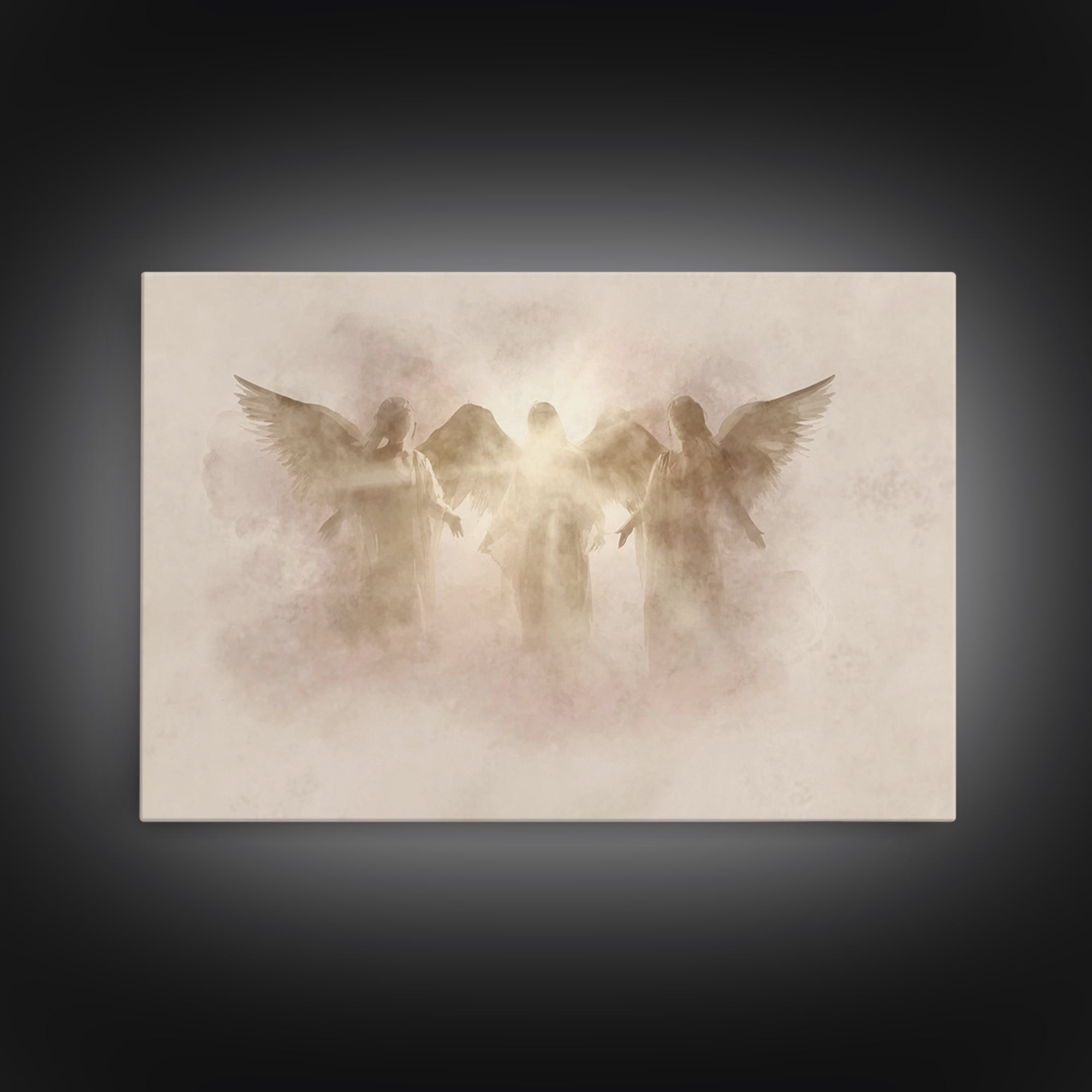 Trinity Of Light – Framed Canvas Print – Christian Art Canvas – Christian Wall Art – Christian Decor – Christmas Art – Subtle Christian Art