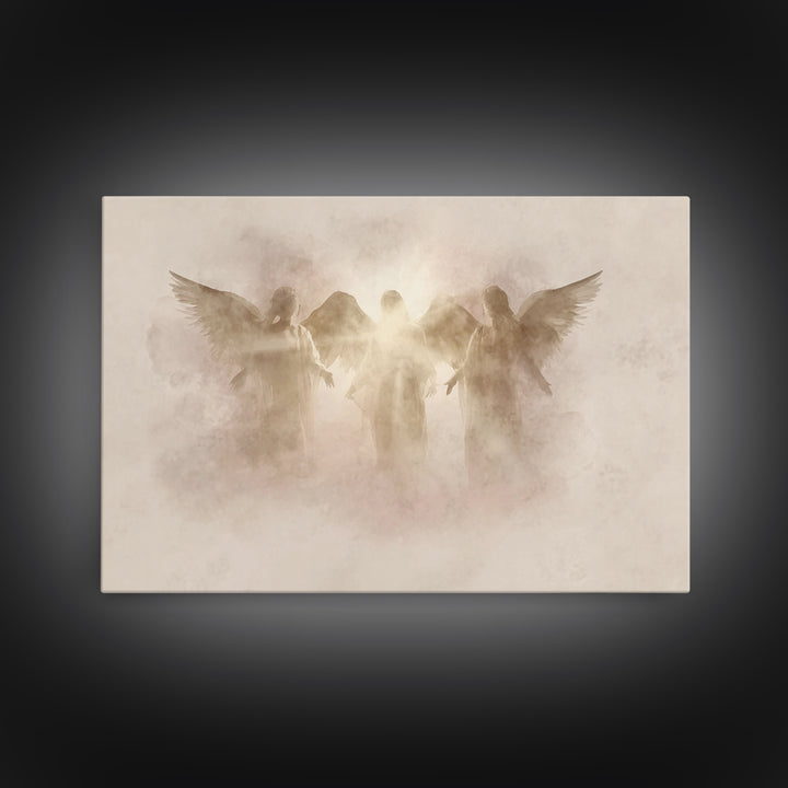 Trinity Of Light – Framed Canvas Print – Christian Art Canvas – Christian Wall Art – Christian Decor – Christmas Art – Subtle Christian Art