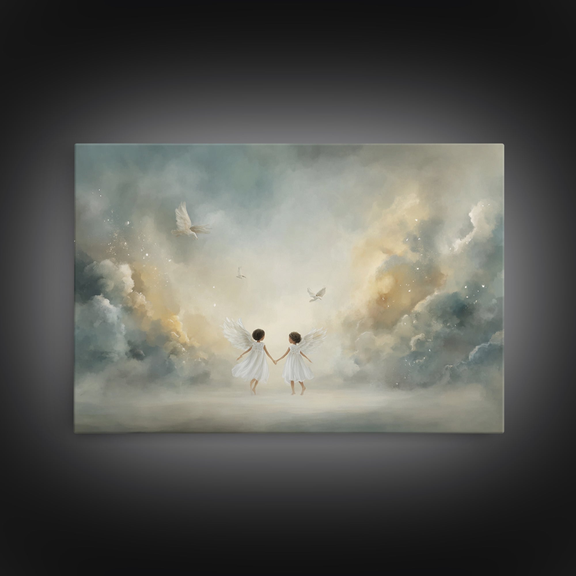 Heavenly Innocence – Framed Canvas Print – Christian Wall Art – Christian Christmas Art – Christian Art Canvas – Christian Gift Ideas