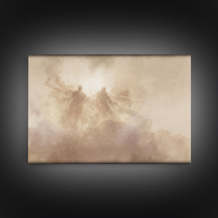 Dawn Flight, Framed Canvas Print, Christian Wall Art, Christian Art Canvas, Subtle Christian Art, Christian Christmas Art, Christian Decor