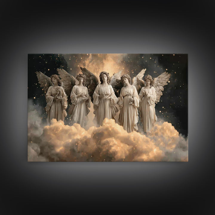 Cloudborn Host | Framed Canvas Print | Christian Art Canvas | Christian Wall Art | Large Christian Painting | Christian Christmas Art | Chr