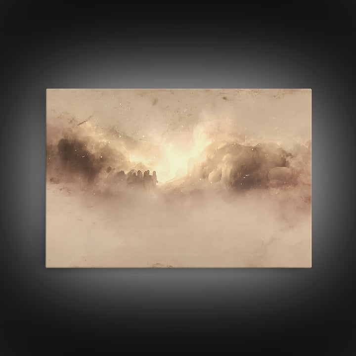 Celestial Worship – Framed Canvas Print – Christian Art Canvas – Christian Paintings – Christmas Wall Art – Subtle Christian Art – Christia