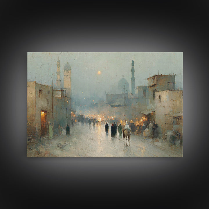 Bethlehem Journey Calm, Framed Canvas Print, Christian Art Canvas, Christian Wall Art, Christmas Art, Christian Christmas Art