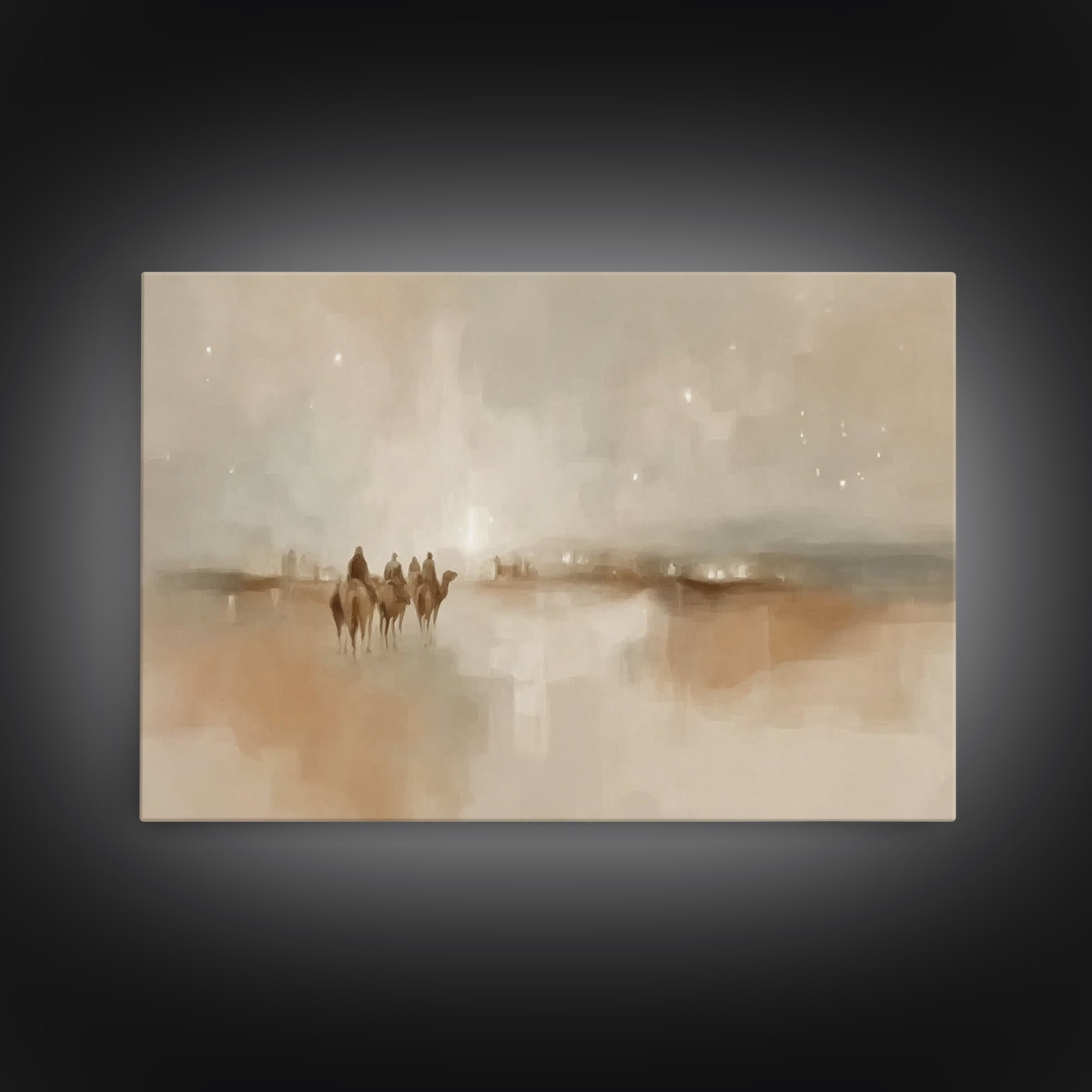 Pilgrims Of The Star | Framed Canvas Print | Christian Wall Art | Christian Art Canvas | Christmas Art | Christian Christmas Art