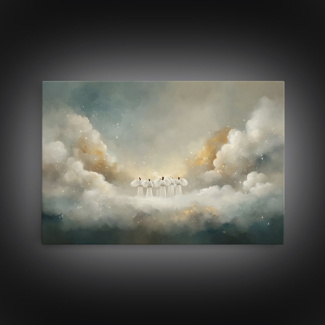 Ascension Glory | Framed Canvas Print | Christian Art Canvas | Large Christian Painting | Christian Christmas Art | Christian Decor For Hom