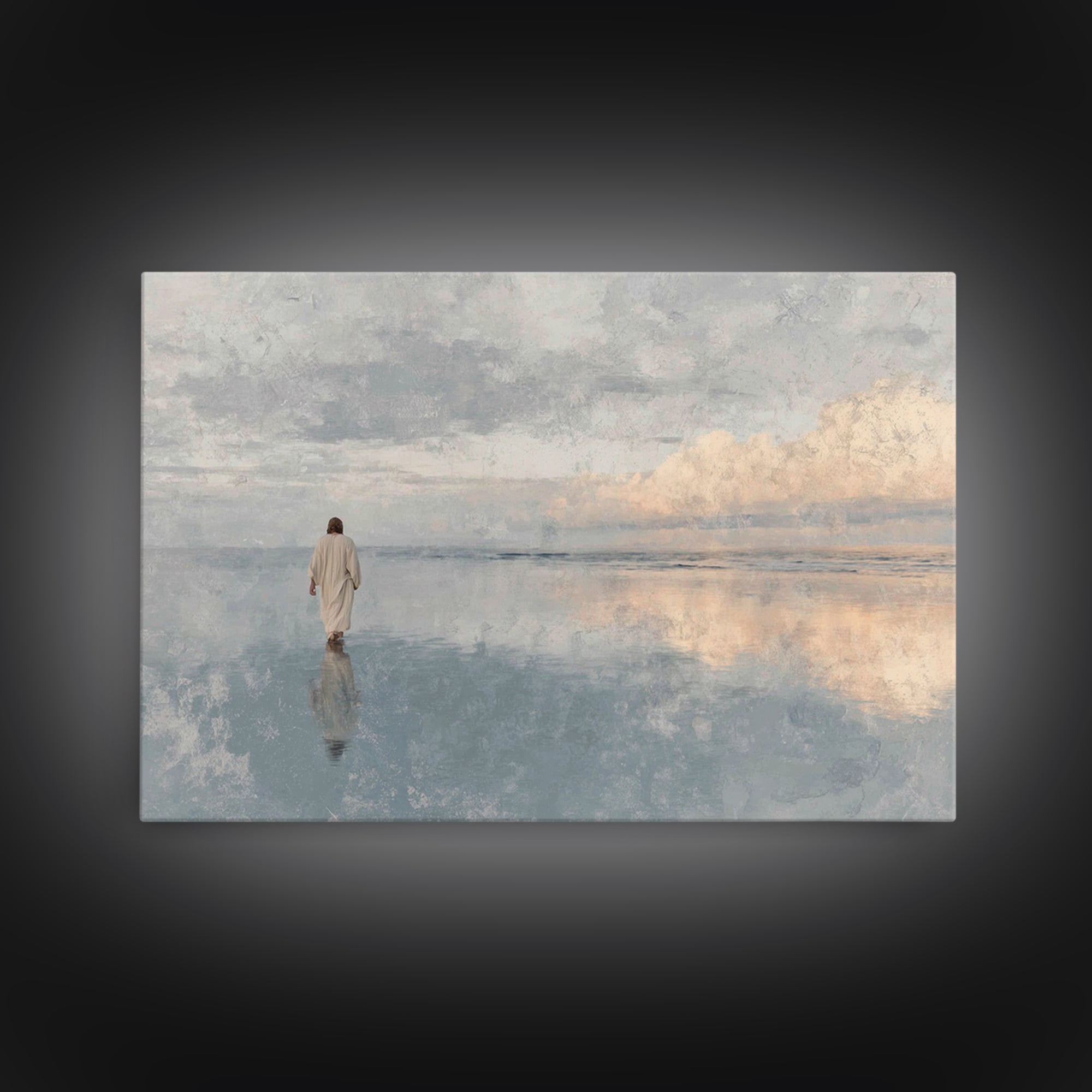Walk Of Faith – Framed Canvas Print – Christian Wall Art – Christian Art Canvas – Christian Art – Christian Painting