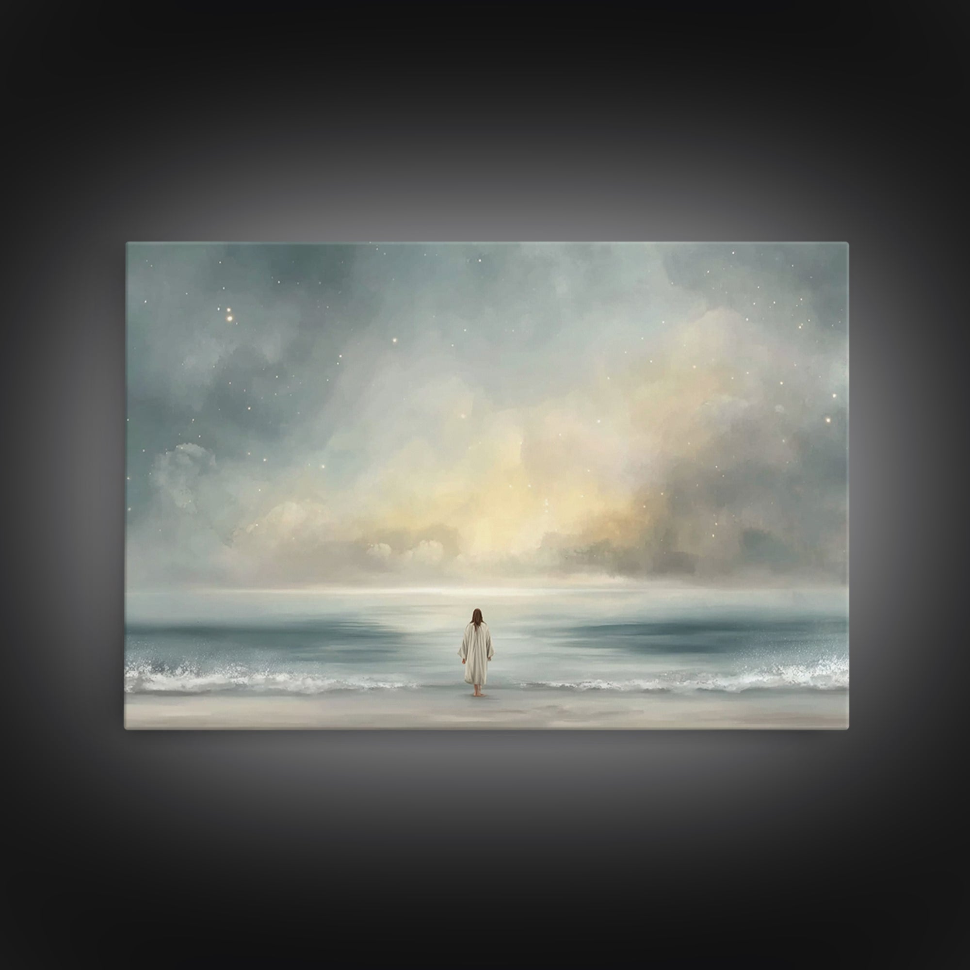Eternal Dawn – Framed Canvas Print – Christian Wall Art – Jesus Painting – Christian Art Canvas – Christian Christmas Art – Christian Gift