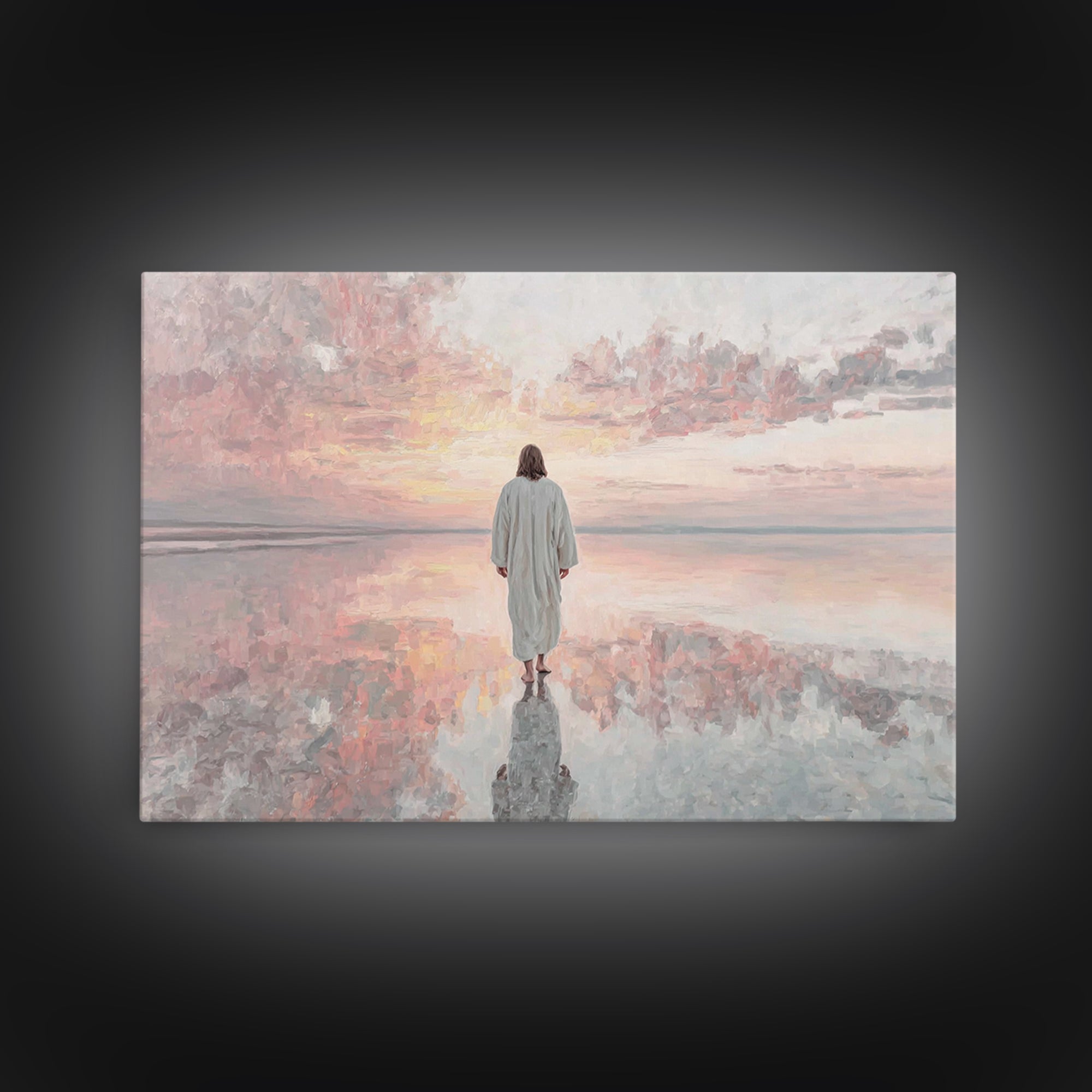 Blessed Path – Framed Canvas Print – Christian Christmas Art – Christian Wall Art – Christian Art Canvas – Jesus Painting – Christian Decor