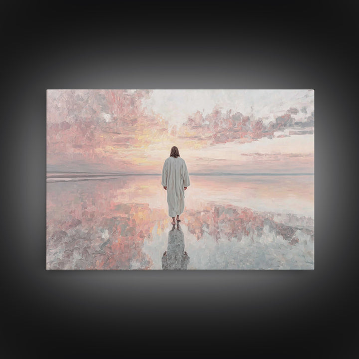 Blessed Path – Framed Canvas Print – Christian Christmas Art – Christian Wall Art – Christian Art Canvas – Jesus Painting – Christian Decor