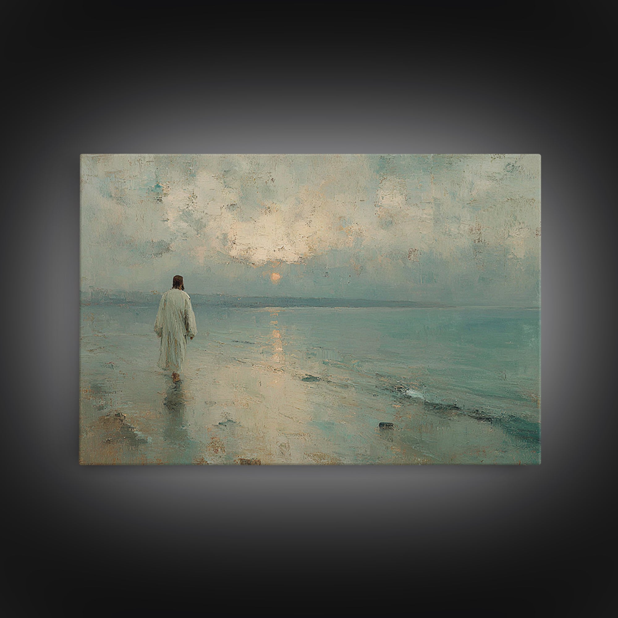 Morning Grace – Framed Canvas Print – Jesus Painting – Christian Wall Art – Christian Art Canvas – Christian Christmas Art – Christian Gift