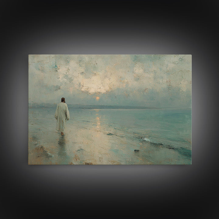 Morning Grace – Framed Canvas Print – Jesus Painting – Christian Wall Art – Christian Art Canvas – Christian Christmas Art – Christian Gift