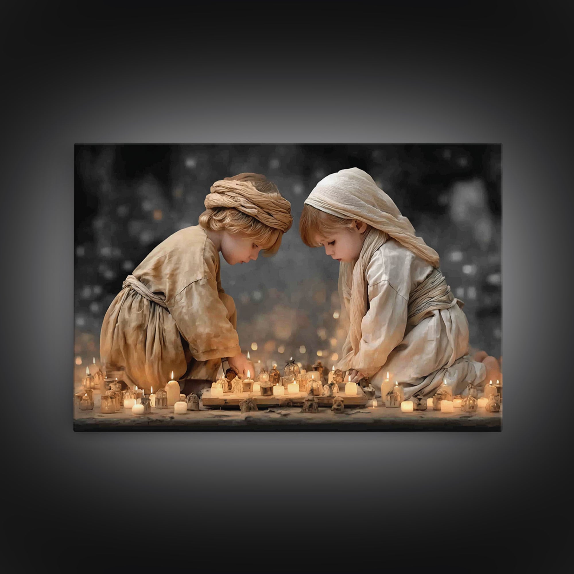 Quiet Redeemer – Framed Canvas Print – Christian Art Canvas – Christmas Art – Christian Wall Art – Jesus Painting – Christian Decor