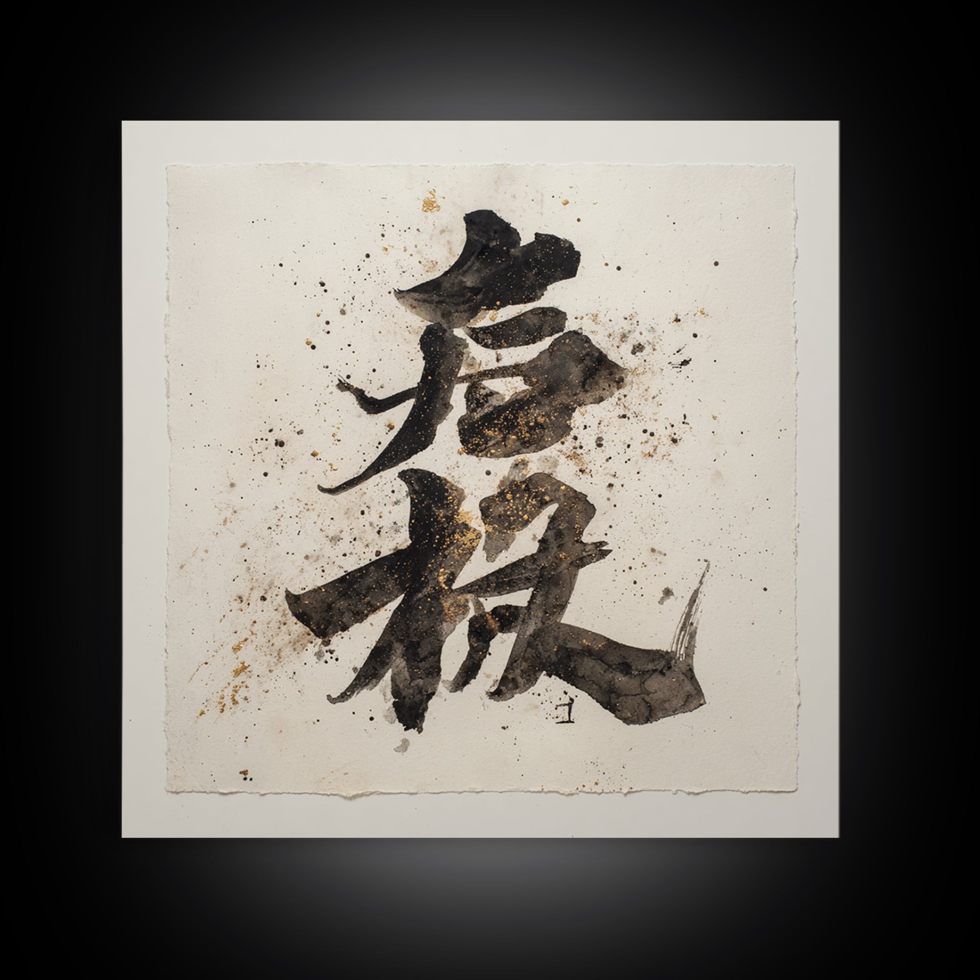 Minimal Black Calligraphy Rhythm Canvas Print, Calligraphy Art, Watercolor Print, Living Room Decor, Fine Art, Script, CAL-1x1-55