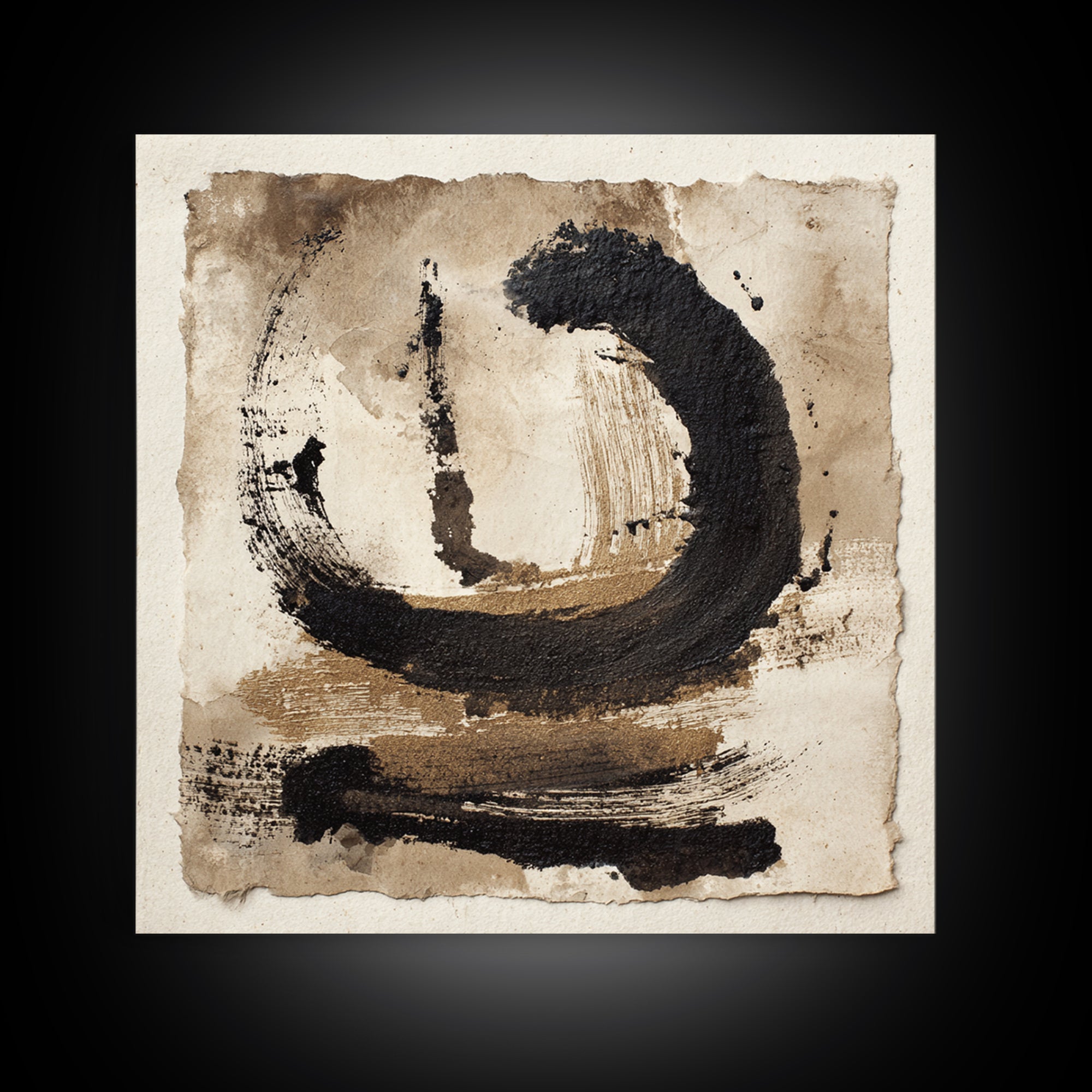 Expressive Musical Rhythm Painted as Ink Strokes Canvas Print, Calligraphy Art, Digital Download Art, Living Room Decor, Script, CAL-1x1-72
