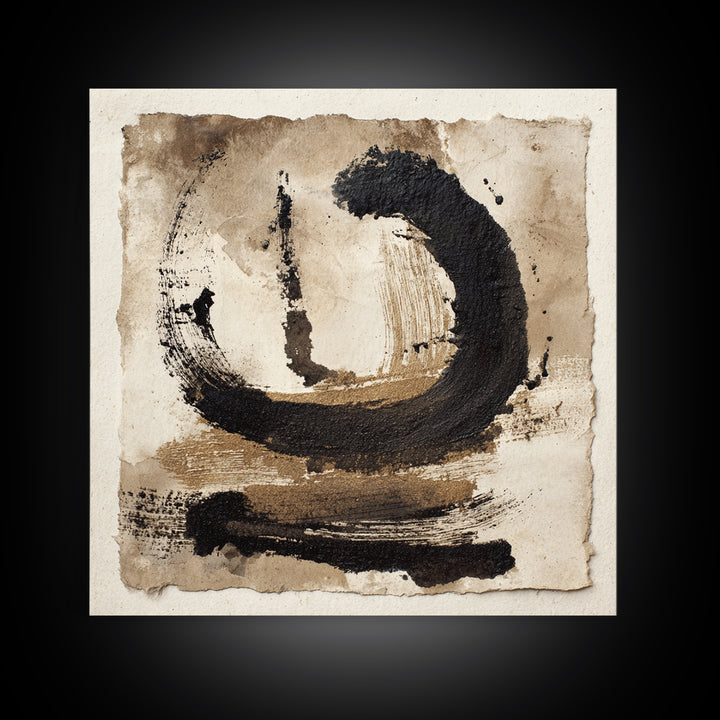 Expressive Musical Rhythm Painted as Ink Strokes Canvas Print, Calligraphy Art, Digital Download Art, Living Room Decor, Script, CAL-1x1-72