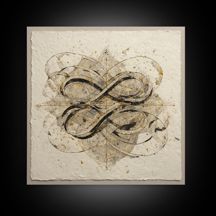 Arabic Ornamental Curves as Non Readable Art Canvas Print, Calligraphy Art, Modern Decor, Living Room Decor, Fine Art, Script, CAL-1x1-75