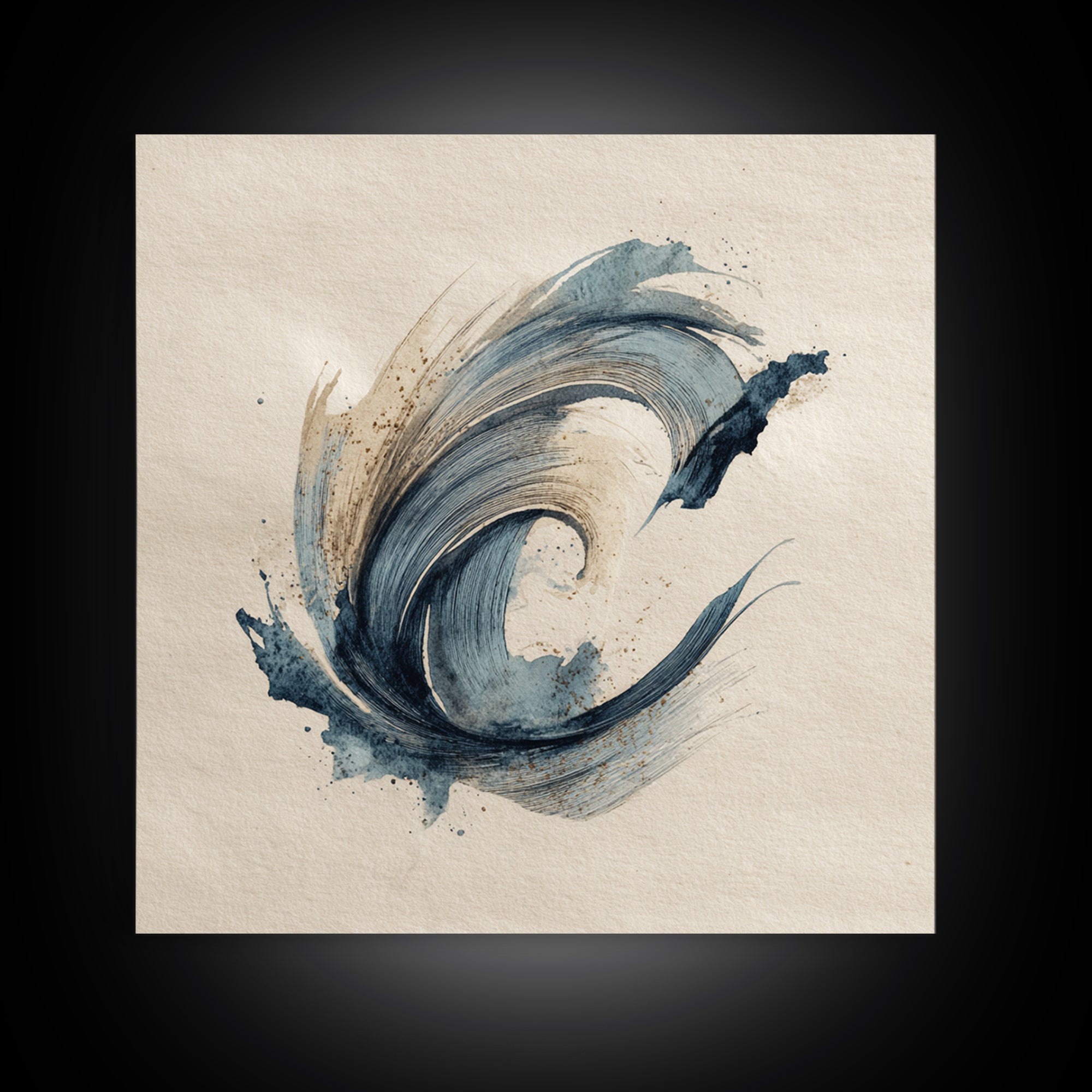 Modern Calligraphy Wave Canvas Print, Calligraphy Art, Neutral Decor, Living Room Decor, Fine Art, Script, Wall Art, Home Decor, CAL-1x1-82