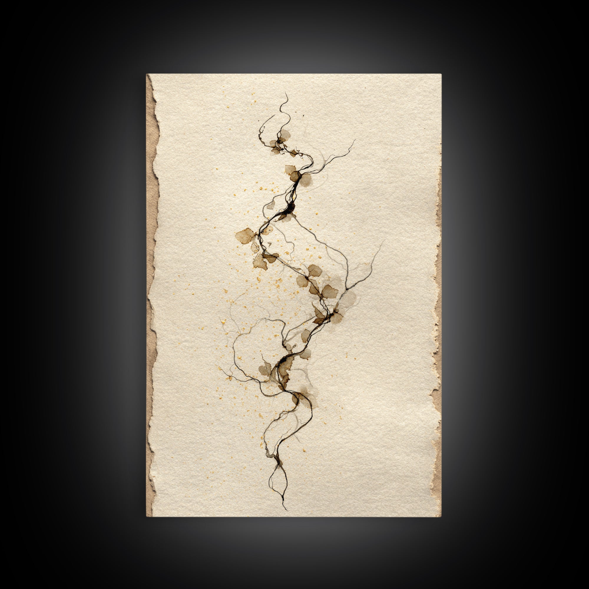 Floral Vine Created from Graceful Script Like Canvas Print, Calligraphy Art, Digital Prints, Living Room Decor, Script, CAL-2x3-67