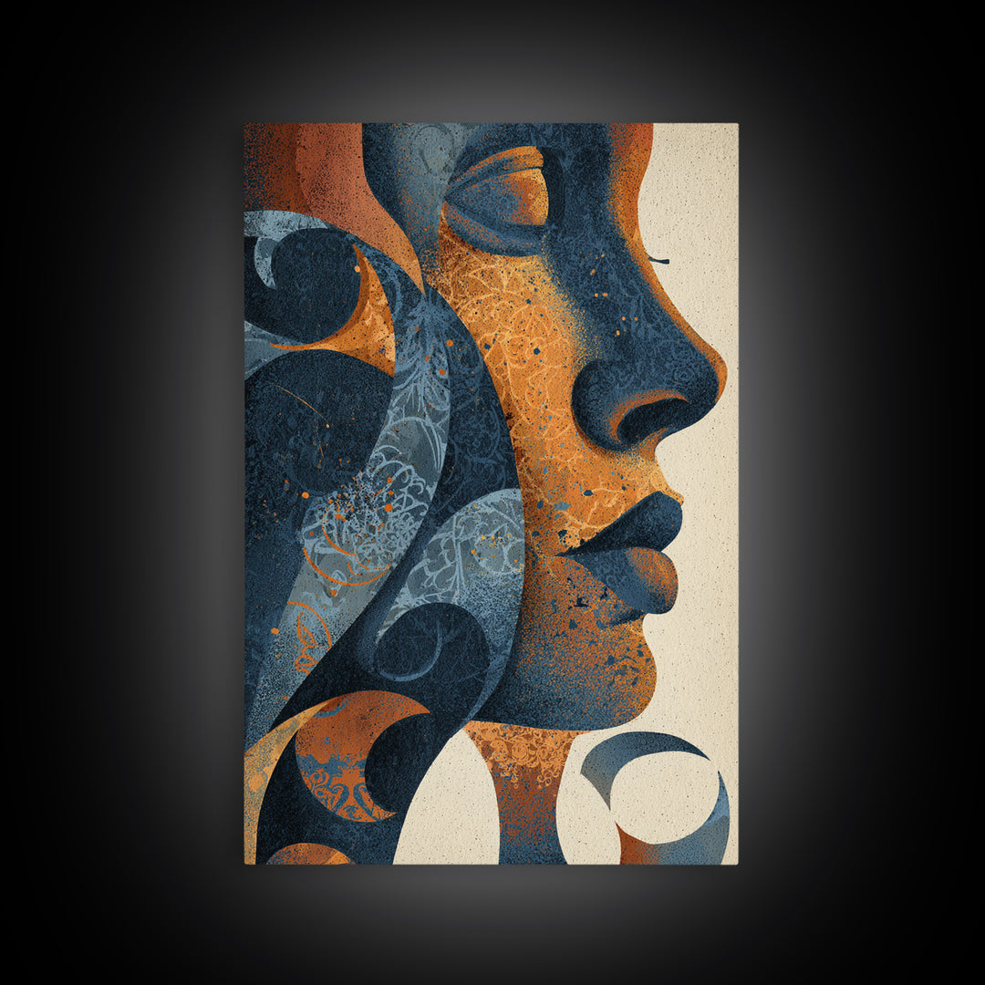 Large Sweeping Black Ink Gesture Like a Canvas Print, Calligraphy Art, Art, Living Room Decor, Script, Unique Wall Art, CAL-2x3-9