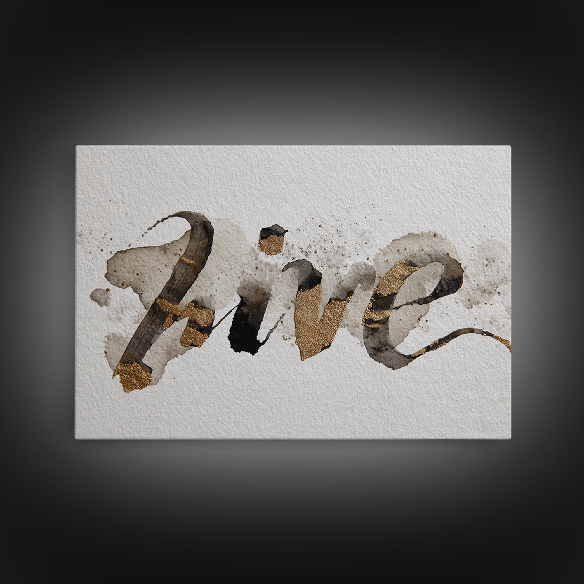 Expressive Musical Rhythm Painted as Ink Strokes Canvas Print, Calligraphy Art, Japanese Art, Living Room Decor, Script, CAL-3x2-52