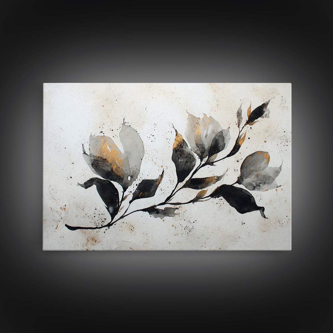 Single Elegant Flourish Shaped Like a Flower Canvas Print, Calligraphy Art, Unique Wall Art, Living Room Decor, Script, CAL-3x2-9
