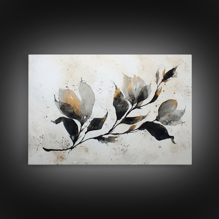 Single Elegant Flourish Shaped Like a Flower Canvas Print, Calligraphy Art, Unique Wall Art, Living Room Decor, Script, CAL-3x2-9