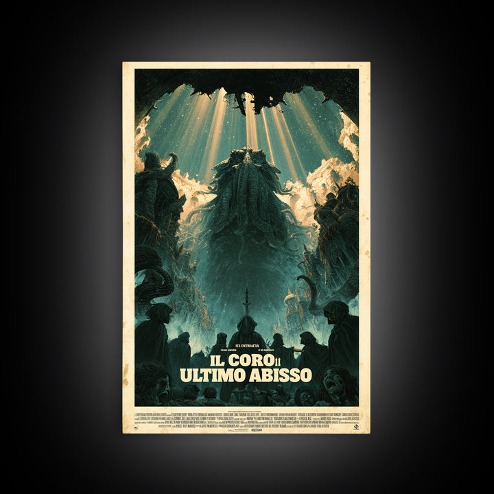 The Choir Of The Last Abyss, Italian Language Horror Movie Poster, 1970s Horror Art, Cult Horror Poster, Framed Canvas Print