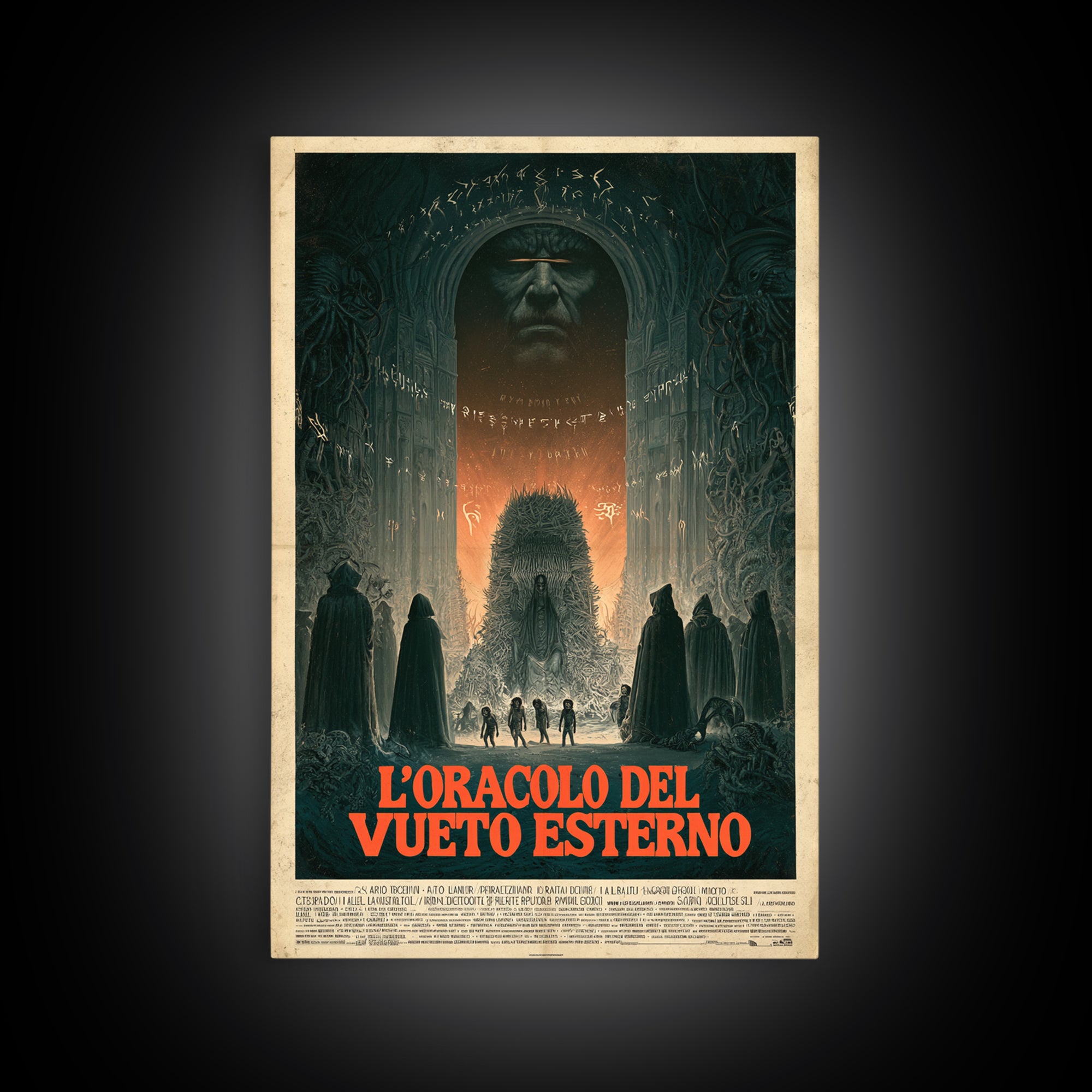 The Oracle Of The Outer Void, Italian Language Horror Movie Poster, 1970s Horror Art, Retro Horror Movie Art, Canvas Print